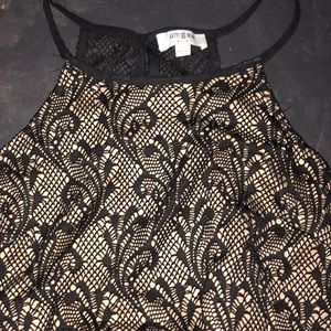 black & nude lace dress